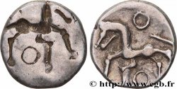 ÉDUENS (BIBRACTE, région du Mont-Beuvray) Denier à la tête casquée - revers incus
