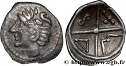 SÉQUANES (Région de Besançon) Obole à la croix, MASO tête à gauche, type du coin d’Arbois