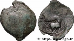 GALLIEN - BELGICA - SUESSIONES (Region die Soissons) Bronze à la tête janiforme barbue, classe I