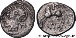 GALLIA BELGICA - LINGONES (Area of Langres) Denier KALETEDOY à la rouelle - stylisé