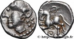ÉDUENS (BIBRACTE, région du Mont-Beuvray) Denier à la tête casquée