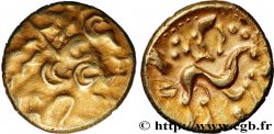 AMBIENS (Région d&nbsp;Amiens) Statère d&nbsp;or biface au flan court TTB/TTB+