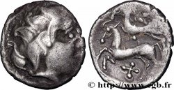 PICTONES / BITURIGES - MID-WESTERN, Unspecified Drachme aux deux chevaux, série C