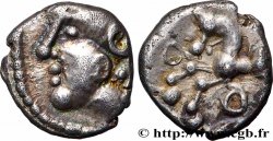 EDUENS, ÆDUI (BIBRACTE, Area of the Mont-Beuvray) Denier à la tête casquée