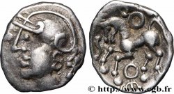EDUENS, ÆDUI (BIBRACTE, Area of the Mont-Beuvray) Denier à la tête casquée
