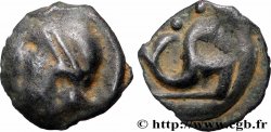 EDUENS, ÆDUI (BIBRACTE, Area of the Mont-Beuvray) Potin à l’hippocampe, tête casquée