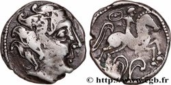 PICTONS / BITURIGES / CARNUTES - CENTRE-OUEST, Incertaines Drachme au cavalier et au fleuron