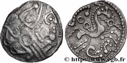 GALLIA BELGICA - AMBIANI (Area of Amiens) Denier d&nbsp;argent scyphate dit “à l&nbsp;hippocampe” AU/AU