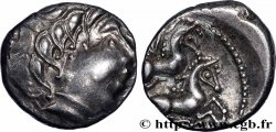 PICTONS / BITURIGES / CARNUTES - CENTRE-OUEST, Incertaines Drachme aux deux chevaux, tête moustachue, série A2