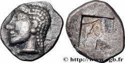 MASSALIA - MARSEILLE Obole du type du trésor d&nbsp;Auriol à la tête d&nbsp;Artémis