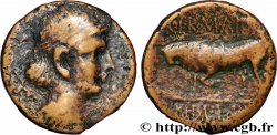 GALLIA BELGICA - REMI (Regione di Reims) Bronze GERMANVS INDVTILLI au taureau (Quadrans)