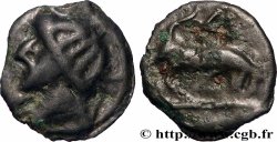 BITURIGES CUBI, UNSPECIFIED Potin à la tête casquée et au delta