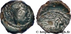 GALLIA - BELGICA - PARIS AREA Bronze à la tête casquée et au cheval
