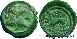 GALLIA BELGICA - SUESSIONES (Area of Soissons) Bronze à la tête janiforme, classe II aux annelets pointés