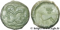 GALLIA BELGICA - SUESSIONES (Región de Soissons) Bronze à la tête janiforme, classe II
