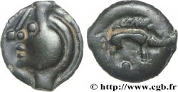 AULERQUES ÉBUROVICES (Région d Évreux) Potin à la tête et au sanglier réaliste TTB+