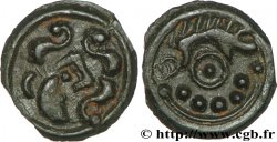 GALLIA BELGICA - SUESSIONES (Región de Soissons) Potin au sanglier, au torque et aux globules