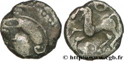 ÉDUENS (BIBRACTE, région du Mont-Beuvray) Denier à la tête casquée TB/TB+