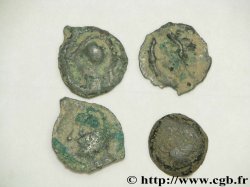 GAULE BELGIQUE - CELTIQUE Lot de 4 bronzes et potins