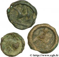 GALLIA - RHONE VALLEY Lot de trois potins au long cou