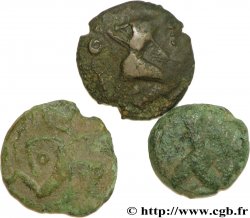 GALLIEN - BELGICA - BELLOVACI (Region die Beauvais) Lot de 3 bronzes au personnage courant