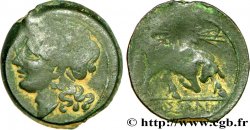 MASSALIA - MARSEILLE Bronze lourd au taureau, revers au foudre