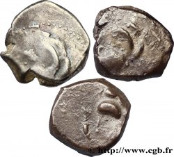 VOLQUES TECTOSAGES (région de Toulouse) Lot de 3 drachmes “à la tête cubiste”, variées