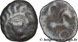 GALLIEN - ARMORICA - BAÏOCASSES (Region die Bayeux) Bronze scyphate au cheval et à la rouelle