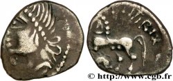 ÉDUENS (BIBRACTE, région du Mont-Beuvray) Denier ATPILI.F ORCETIRIX, au dauphin TTB