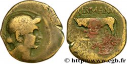 RÈMES (Région de Reims) Bronze GERMANVS INDVTILLI au taureau (Quadrans)