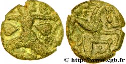 BELLOVAQUES (Région de Beauvais) Bronze au personnage courant, aux feuilles et aux épis