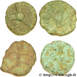 BELLOVAQUES (Région de Beauvais) Lot de 4 bronzes au personnage courant