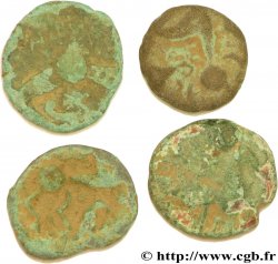 GALLIEN - BELGICA - BELLOVACI (Region die Beauvais) Lot de 4 bronzes au personnage courant