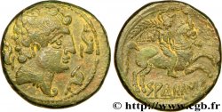 HISPANIA - SPAIN - SALTUIE Oppidum of Zaragoza Unité de bronze au cavalier ou as (MB.Æ 27)