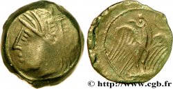 GALLIEN - CARNUTES (Region die Beauce) Bronze lourd à l’aigle et au croissant