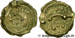 AULERQUES ÉBUROVICES (Région d&nbsp;Évreux) Potin au sanglier enseigne, tête chevelue TTB