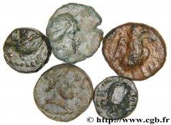 MASSALIA - MARSEILLE Lot de 5 petits bronzes, d’étalon romain