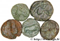 MASSALIA - MARSEILLE Lot de 5 petits bronzes, d’étalon romain