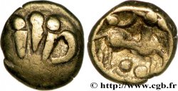 RÈMES (Région de Reims) Quart de statère “aux segments de cercles”, cheval à droite