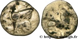 GALLIA - AULERCI CENOMANI (Area of Le Mans) Denier à la tête casquée à droite et aux carnyx