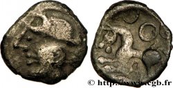 GALLIA - ÆDUI (BIBRACTE, Area of the Mont-Beuvray) Denier à la tête casquée