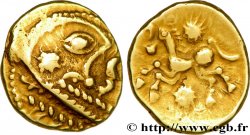 BELLOVAQUES (Région de Beauvais) Statère d&nbsp;or à l&nbsp;astre, cheval à gauche