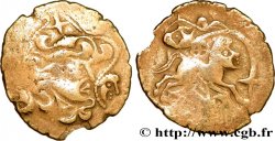 GALLIEN - ARMORICA - OSISMII (Region die Carhaix - Finistère) Statère dit “au personnage recroquevillé”, var. 8 au cheval à droite fSS