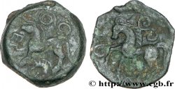 AULERQUES ÉBUROVICES (Région d&nbsp;Évreux) Bronze EPV au cheval et au sanglier enseigne TB+