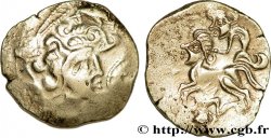 GALLIEN - ARMORICA - OSISMII (Region die Carhaix - Finistère) Statère d&nbsp;électrum au personnage recroquevillé ailé – à l’aurige et à la croix