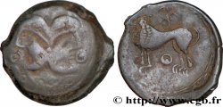 GALLIA BELGICA - SUESSIONES (Región de Soissons) Bronze à la tête janiforme, classe II aux annelets pointés