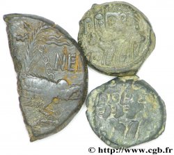 Gaule Lot de 2 bronzes REMO au bige et un demi as de N^mes lot