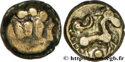 RÈMES (Région de Reims) Quart de statère “aux segments de cercles”, cheval à droite