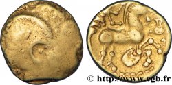 DUROCASSES (Area of Dreux) Quart de statère d’or à l’oreille centrée d’un point