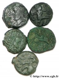 GAULE BELGIQUE - CELTIQUE Lot de 5 bronzes